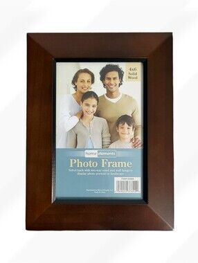 4x6 Wood Photo Frame Brown Solid Wood Picture Frame Home Decor New